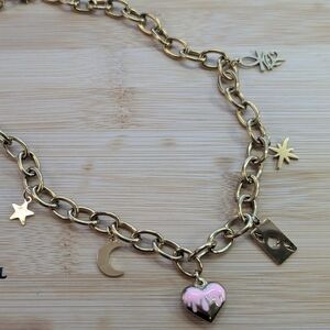 Artisan Gold Charm Necklace D025